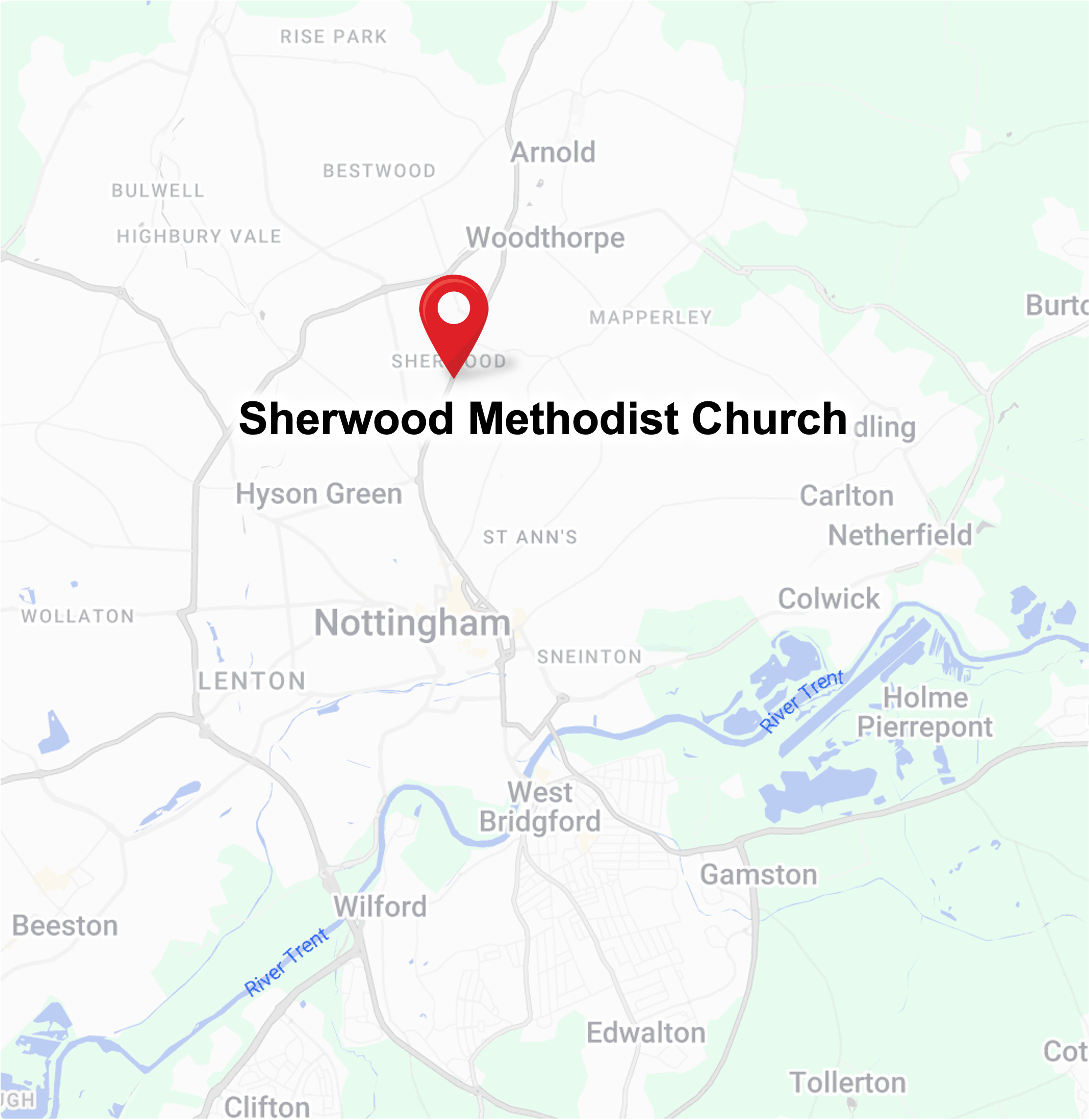 map to show location of Sherwood classes