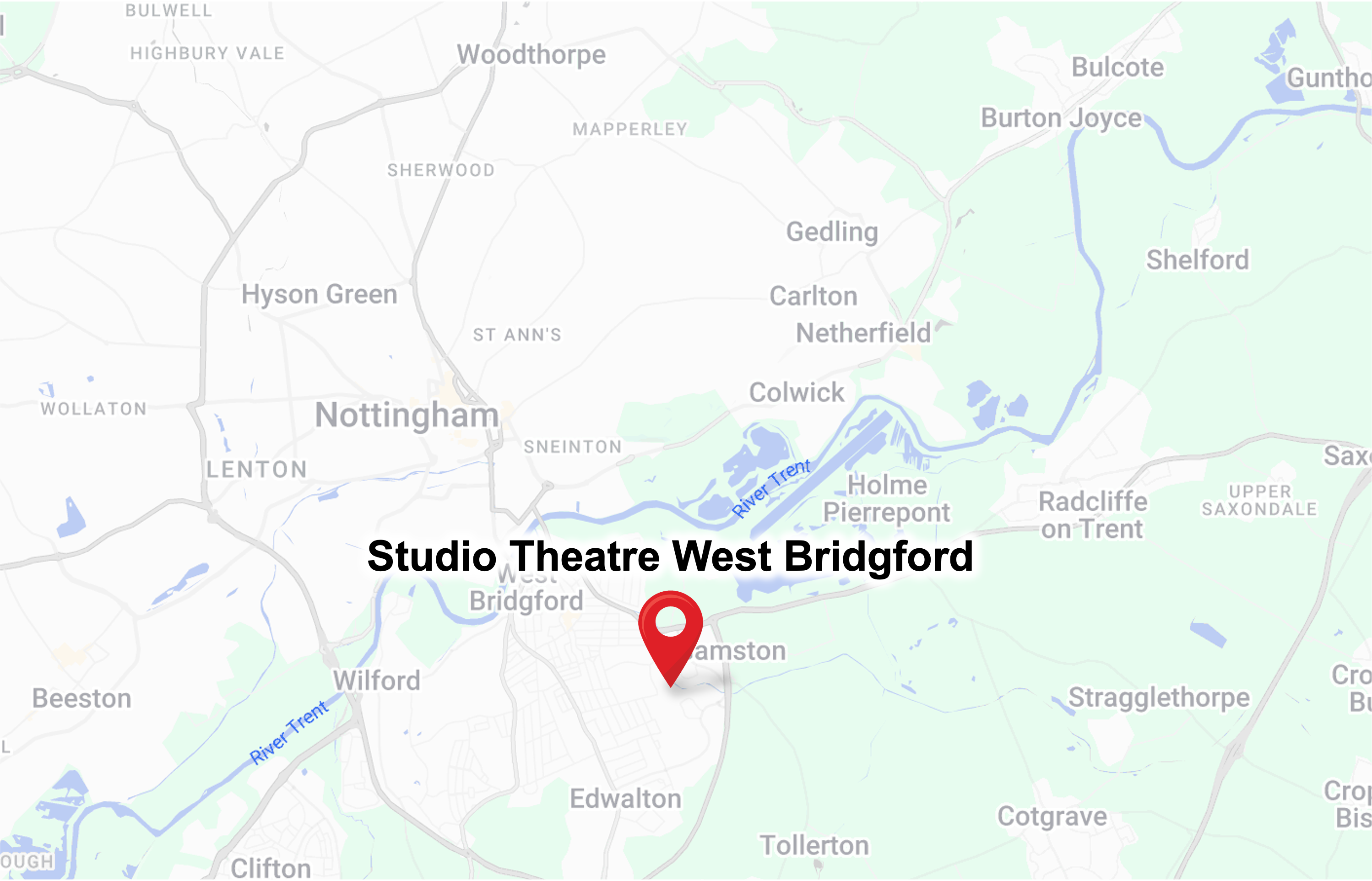map showing west bridgford class location